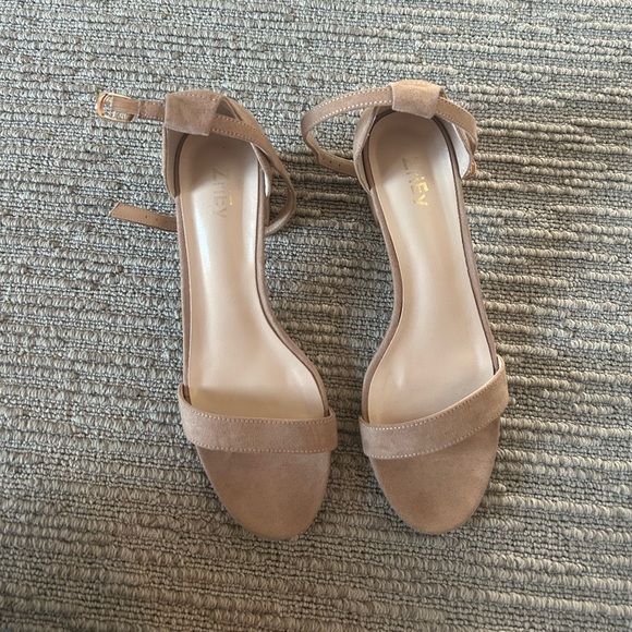 DSW Shoes Nude Ankle Heels Poshmark